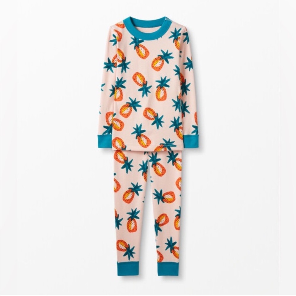 Hanna Andersson Organic Cotton Pineapple Fruit Pajama Set 3T